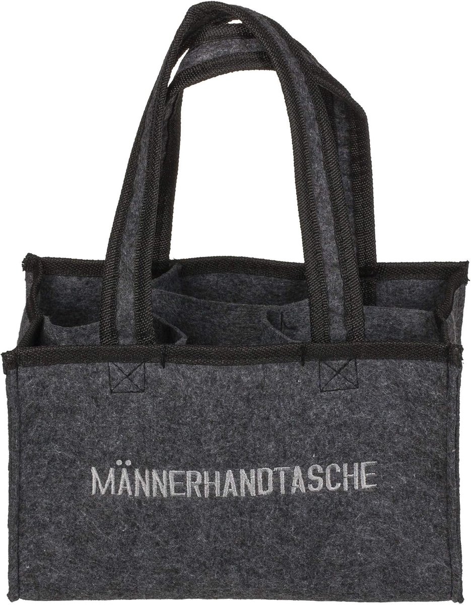 Out of the Blue 713163 - men's felt handbag with 6 compartments, approx. 24 x 15 cm, Grey - ShopVlot