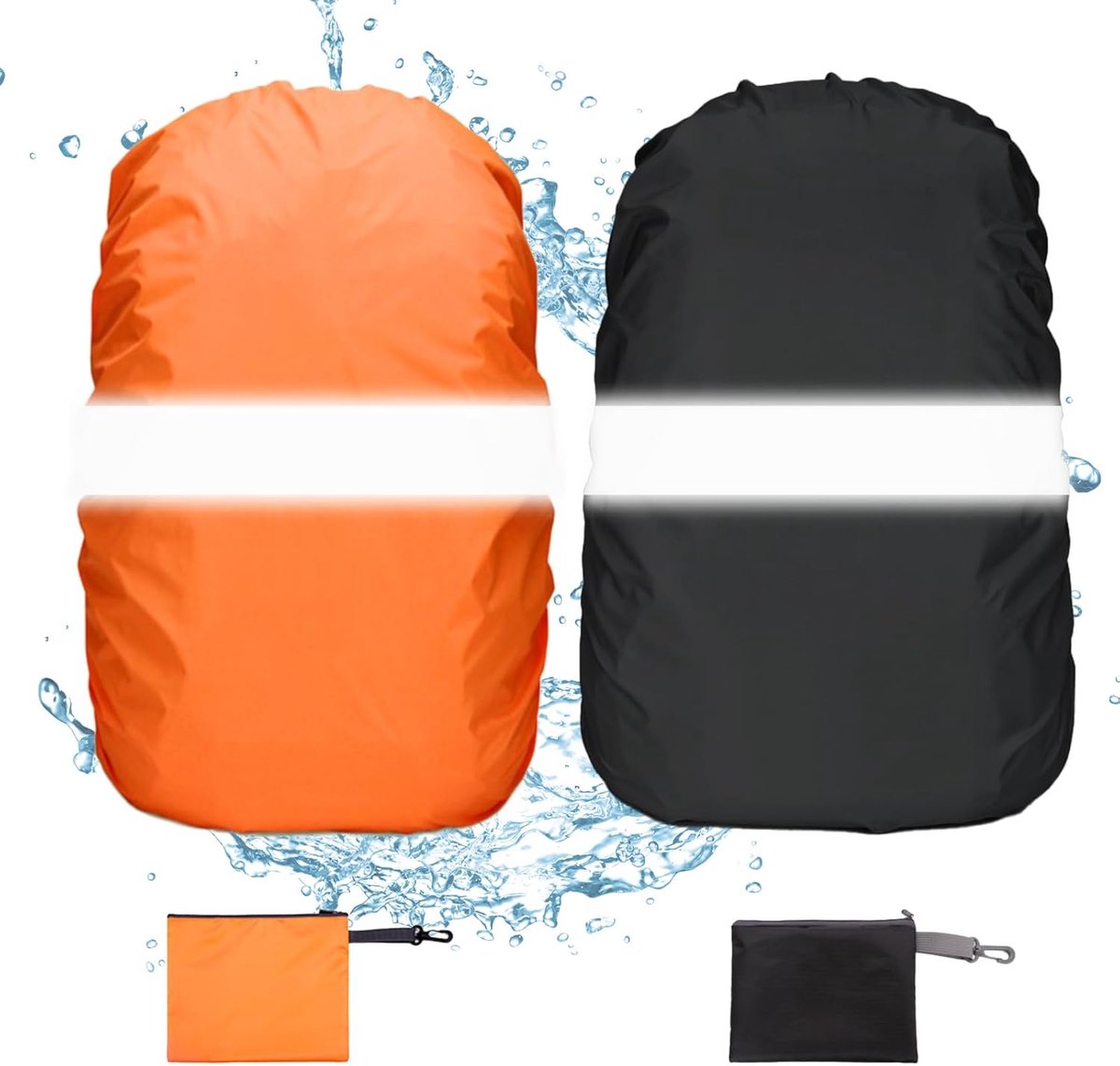 BDSHUNBF Pack of 6 Waterproof Rain Cover for Backpack, Reflective Waterproof Backpack Rain Cover, Waterproof Backpack - ShopVlot