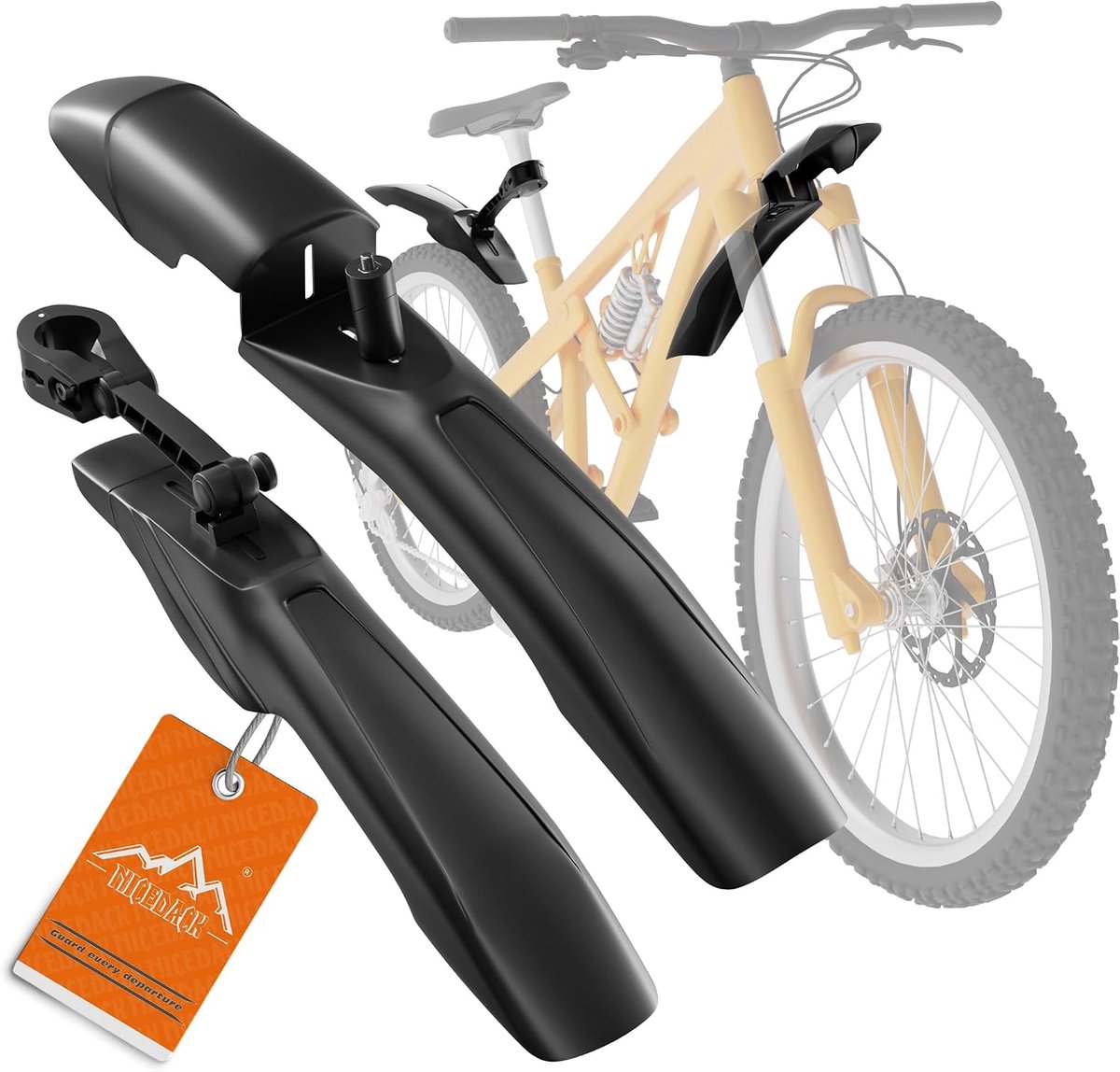 MTB mudguards, mudguard for 26-29 inch bikes, mountain bike mudguard, bicycle mudguard, front and rear mudguards - ShopVlot