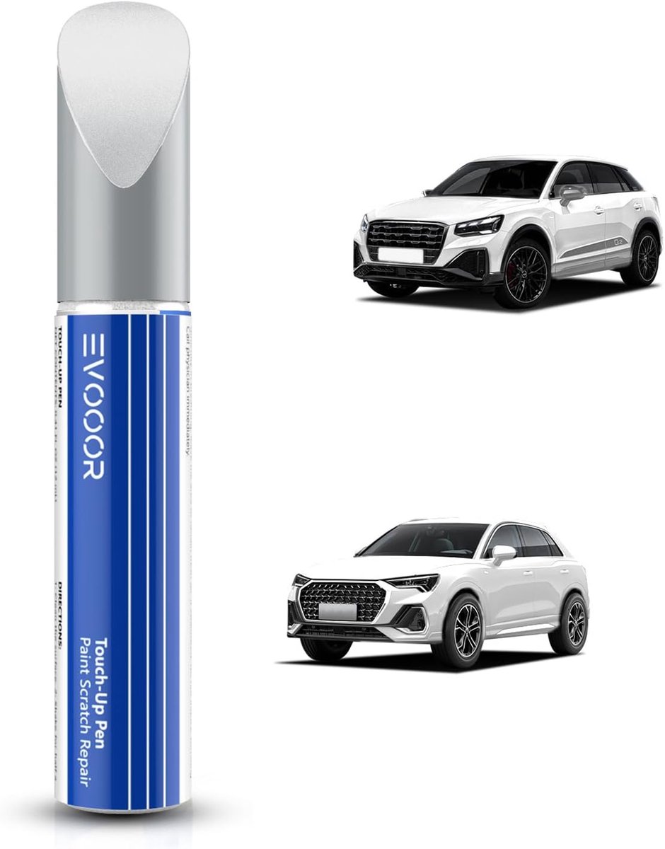 Touch-up verf voor auto - Glacier white metallic - krasherstel - eenvoudige reparatie - ShopVlot