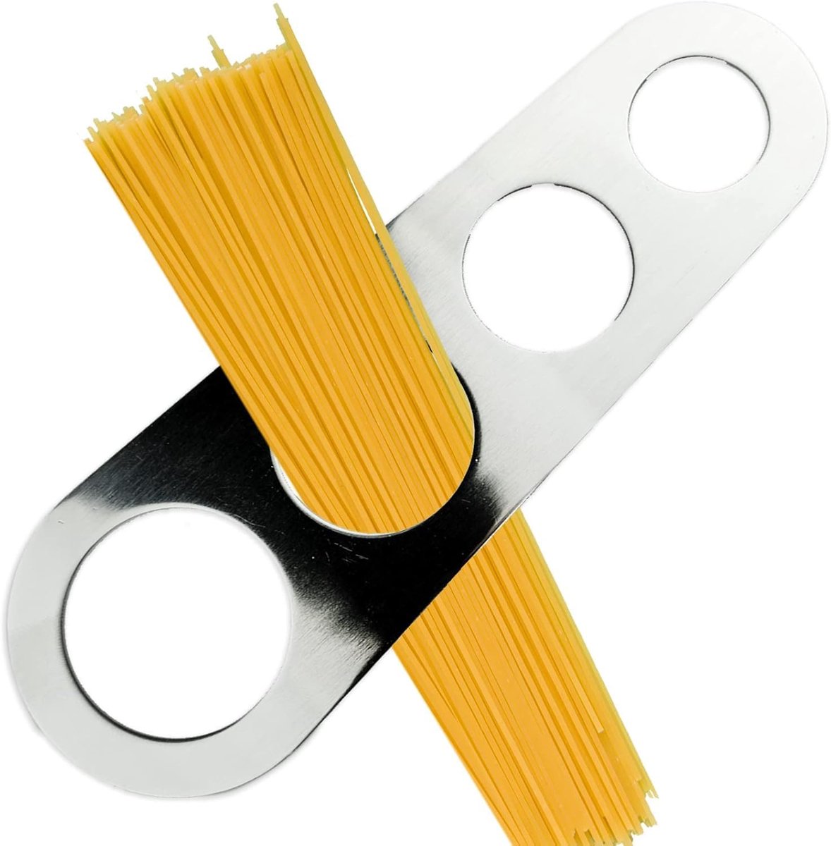 Pasta portiecontrole spaghettimeter van roestvrij staal, ideaal voor het meten van noedels en spaghetti, keukenaccessoire voor 1 tot 4 porties