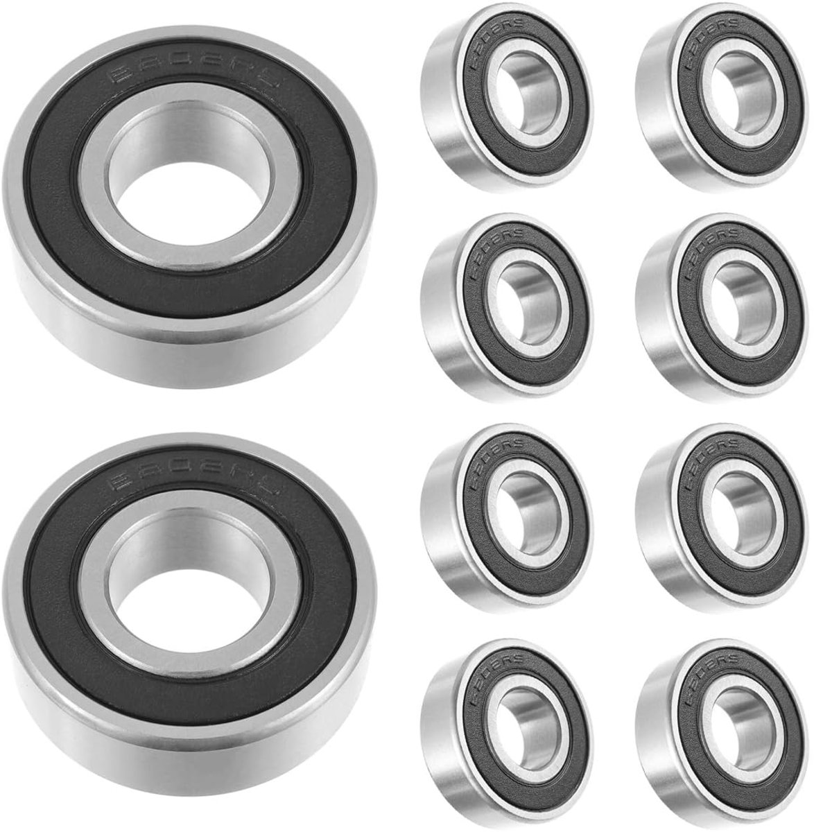 6202RS lagers 15 × 35 × 11 mm - dubbel afgeschermd - stalen groefkogellagers - voor motoren en machines - ShopVlot