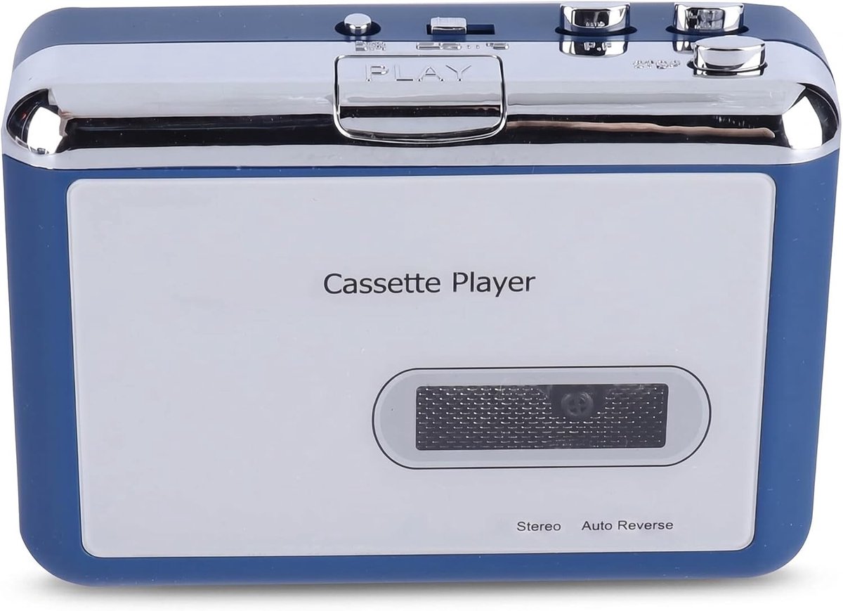 Draagbare Cassette Speler en Recorder met Bluetooth, Retro Tape Speler voor Auto, Inclusief Hoofdtelefoon en Luidspreker