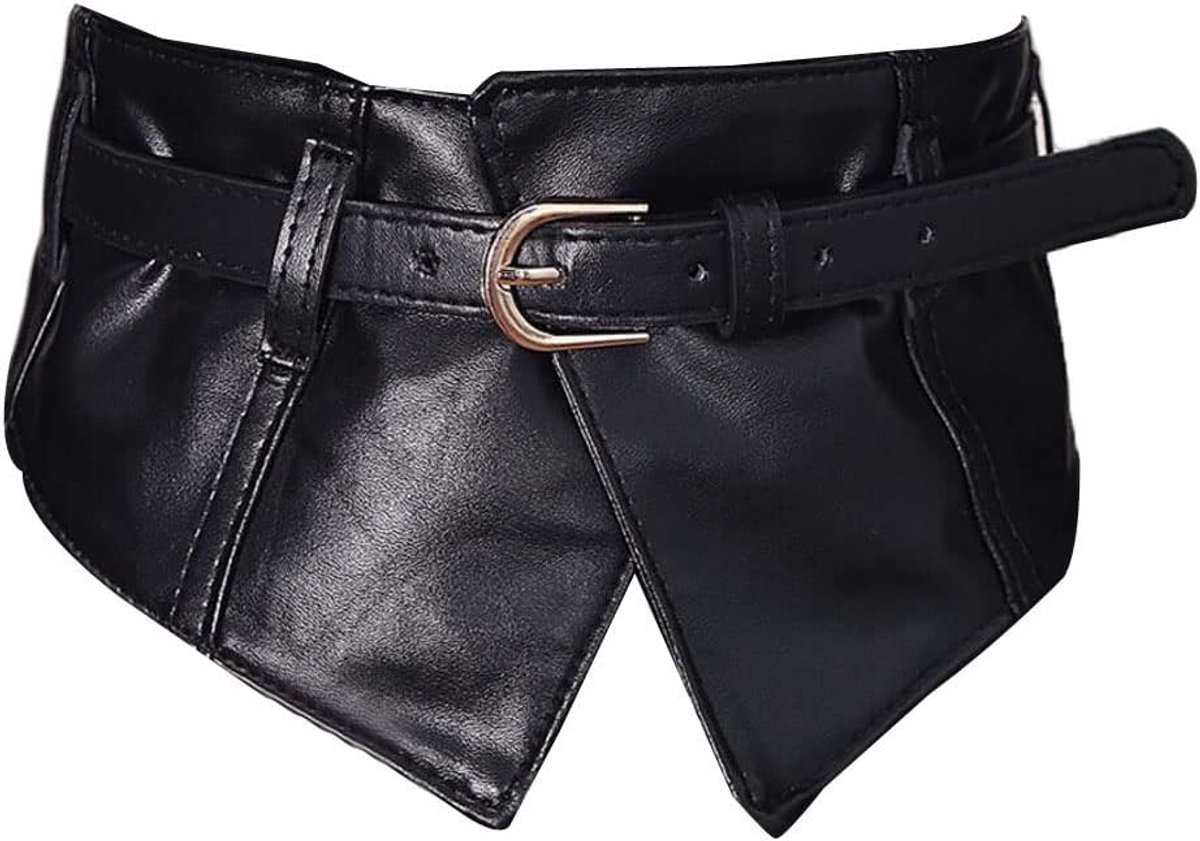faux leather elastic belt girls width band stretchy Cinch belt corset, One Size - ShopVlot