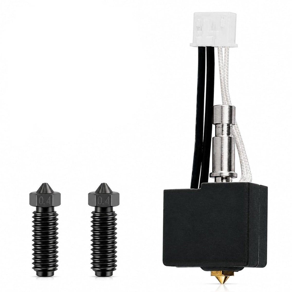 3D-printer hotend kit - 0,4 mm messing mondstuk - 2 gehard stalen mondstukken - betrouwbare precisie voor S1/S1 combo - ShopVlot