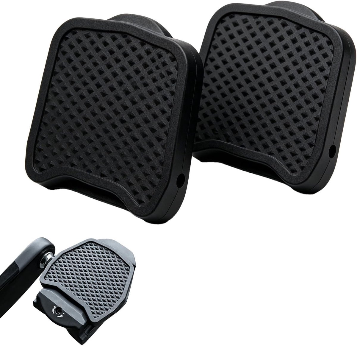 2 Stuks SPD-SL Pedal Adapters voor Fietsen, Conversie van Klikpedalen naar Platte Pedalen, Antislip Nylon Pedal Plate voor Dagelijks Gebruik en Verbeterde Grip