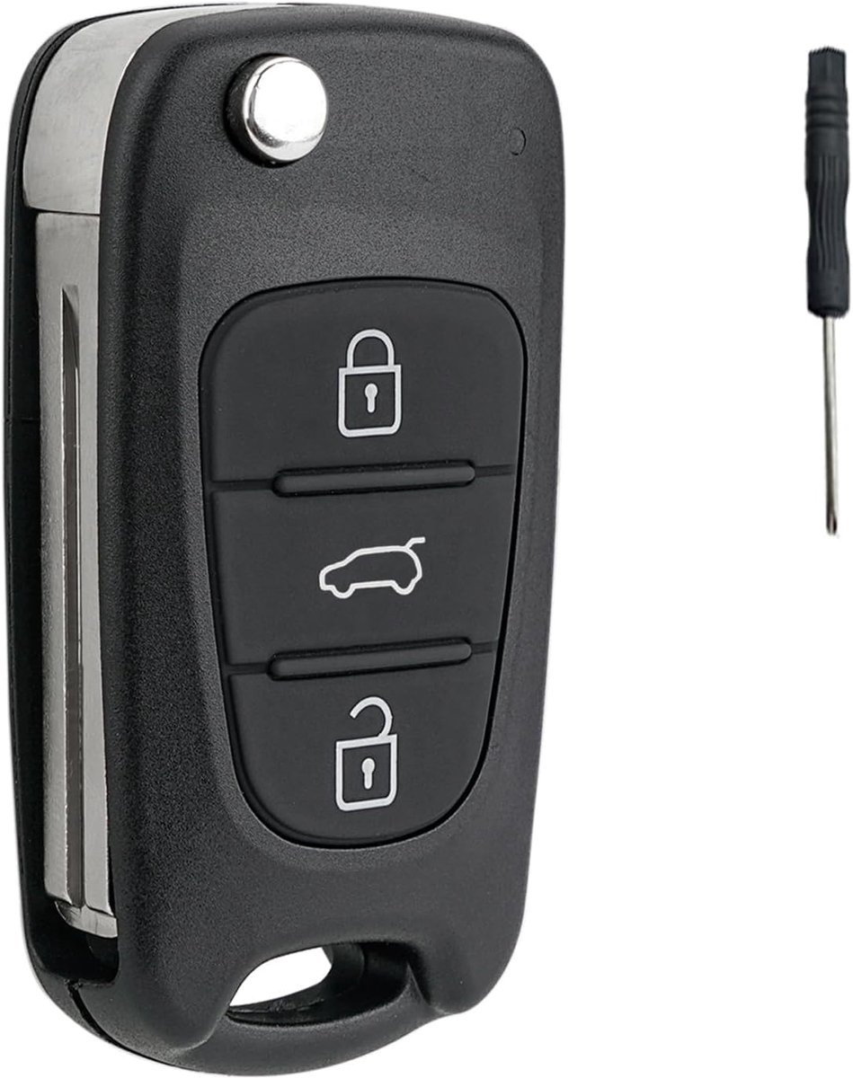 Autosleutelbehuizing 3-toetsen - TPU-materiaal - volledige bescherming - perfect voor Hyundai en Kia - ShopVlot