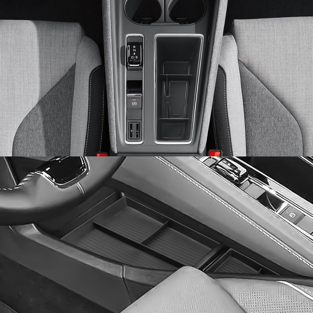Center console organiser voor Skoda Enyaq iV 2021-2025 - 3-delige set - veelzijdige opslag - ShopVlot