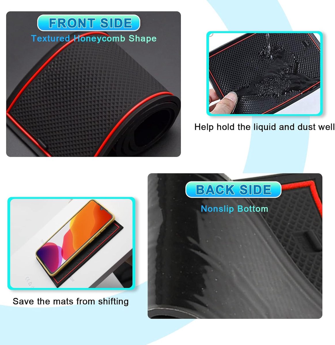 Rubberen Auto Matten - Anti-slip - Bescherming voor Fiat 500/Abarth 595 - Houdt interieur schoon - ShopVlot