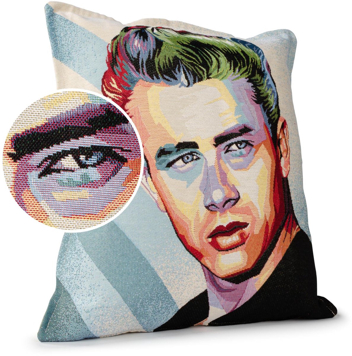 ANRO Sierkussen James Dean 45x45cm – Jacquard Gobelin Inclusief Vulling Bank Woonkamer Decoratief