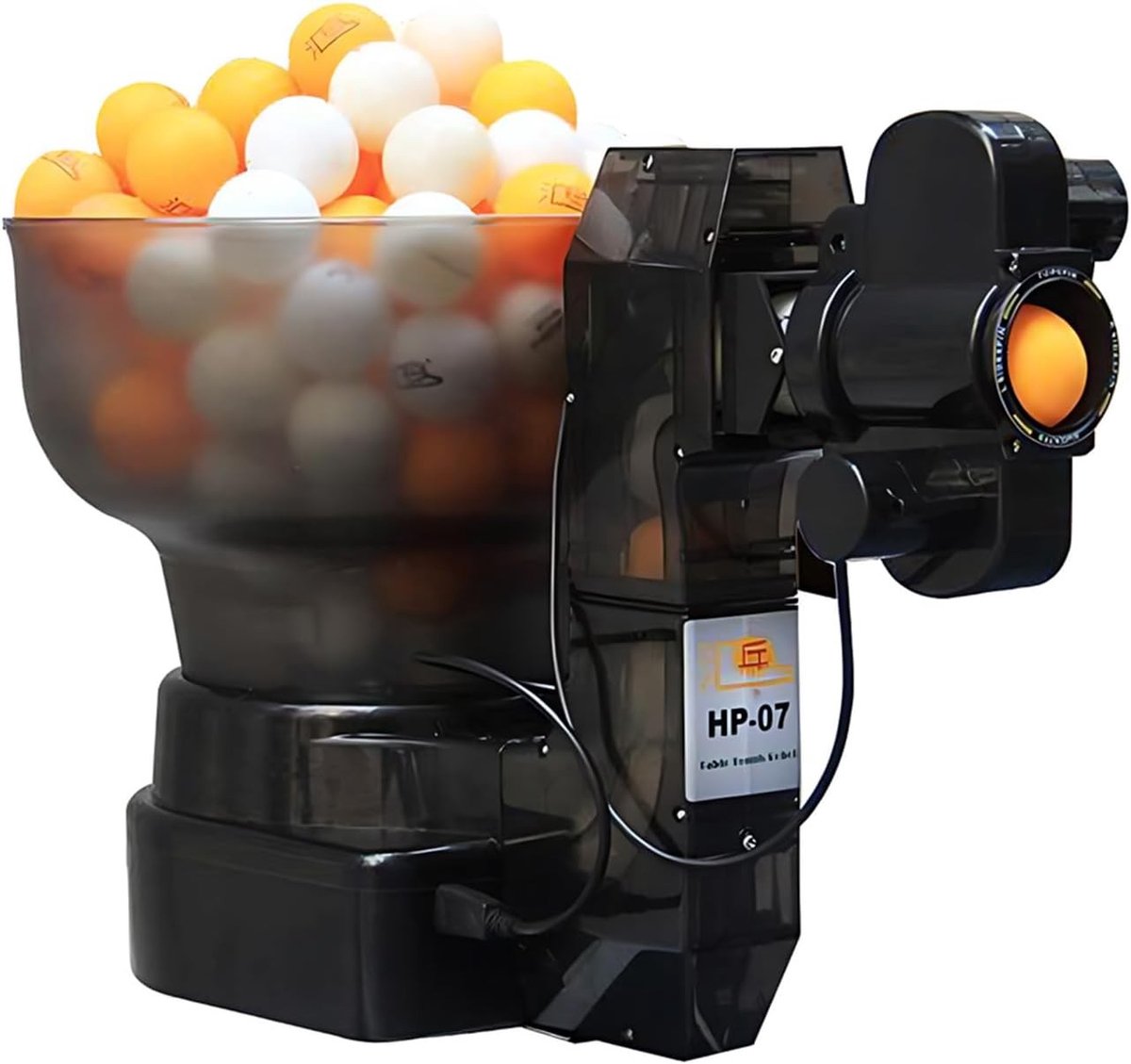 Tafeltennis robot met 7 verstelbare hoeken, geschikt voor meer dan 100 ballen, schiet 36 soorten spinballen en verbetert je spelvaardigheden