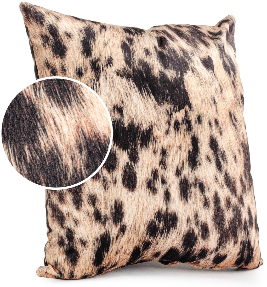 ANRO Hyena Sierkussen 50x50 cm - Velours - Inclusief vulling Beige