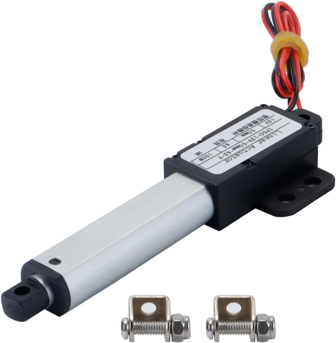 Mini elektrische lineaire actuator 12V - 50mm slag - waterdicht - ideaal voor robotica en landbouw - ShopVlot