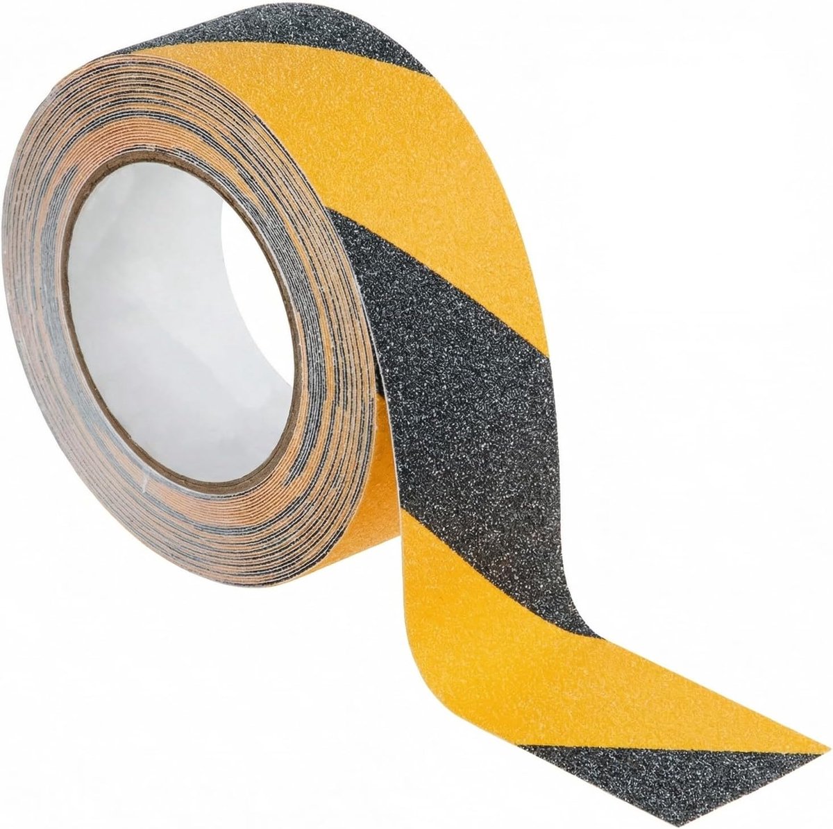 Antislip tape 5 cm x 10 m - Zwart geel markeringstape - Zelfklevend PVC - Verbeterde grip voor trappen - ShopVlot
