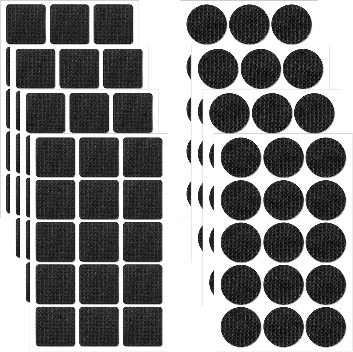 Antislip pads 120 stuks - rond en vierkant - zelfklevend - bescherming voor meubelpoten - ShopVlot