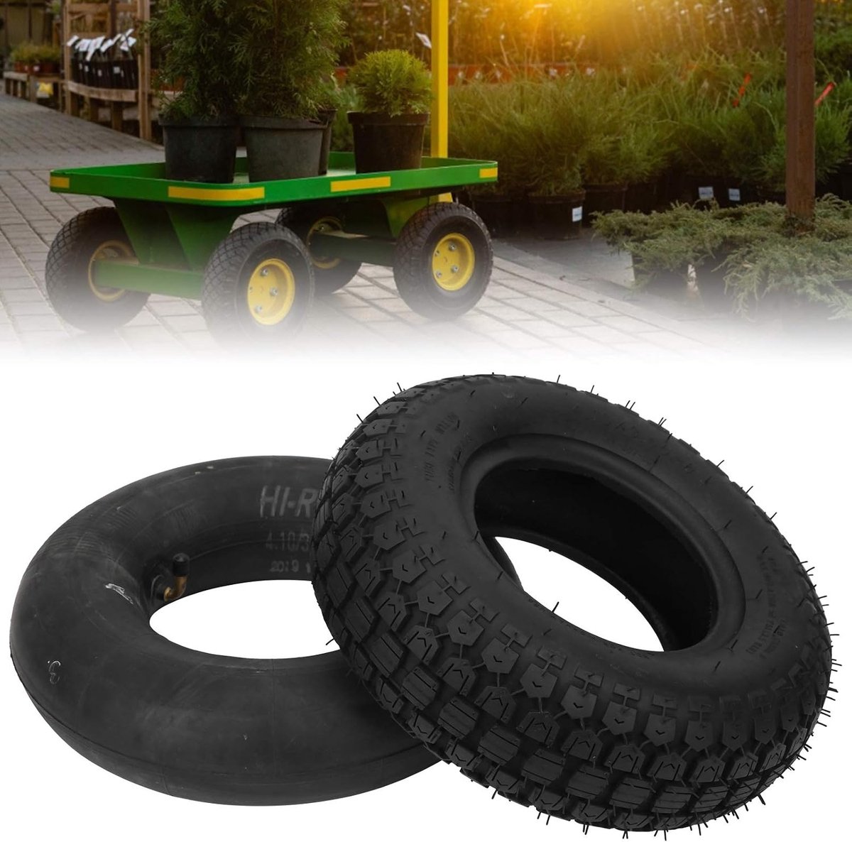 Lawnmower band 4.10/3.50-6 - Rubber - Schokabsorberend - Geschikt voor grasmaaiers - ShopVlot