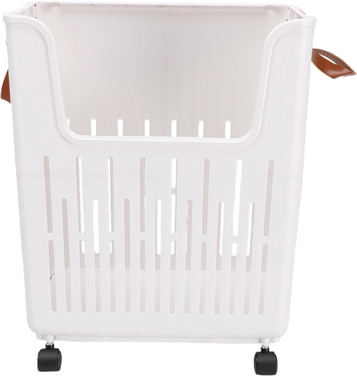 Opvouwbare wasmand met wielen - plastic vuile kledingmand - ruimtebesparend ontwerp - ideaal voor kleine ruimtes - ShopVlot