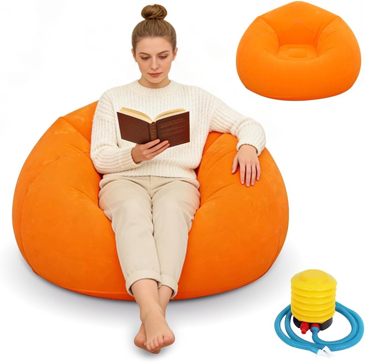 Inflatable Sofa - XXL Bean Bag - Wasbaar - Ideaal voor Binnen en Buiten - ShopVlot