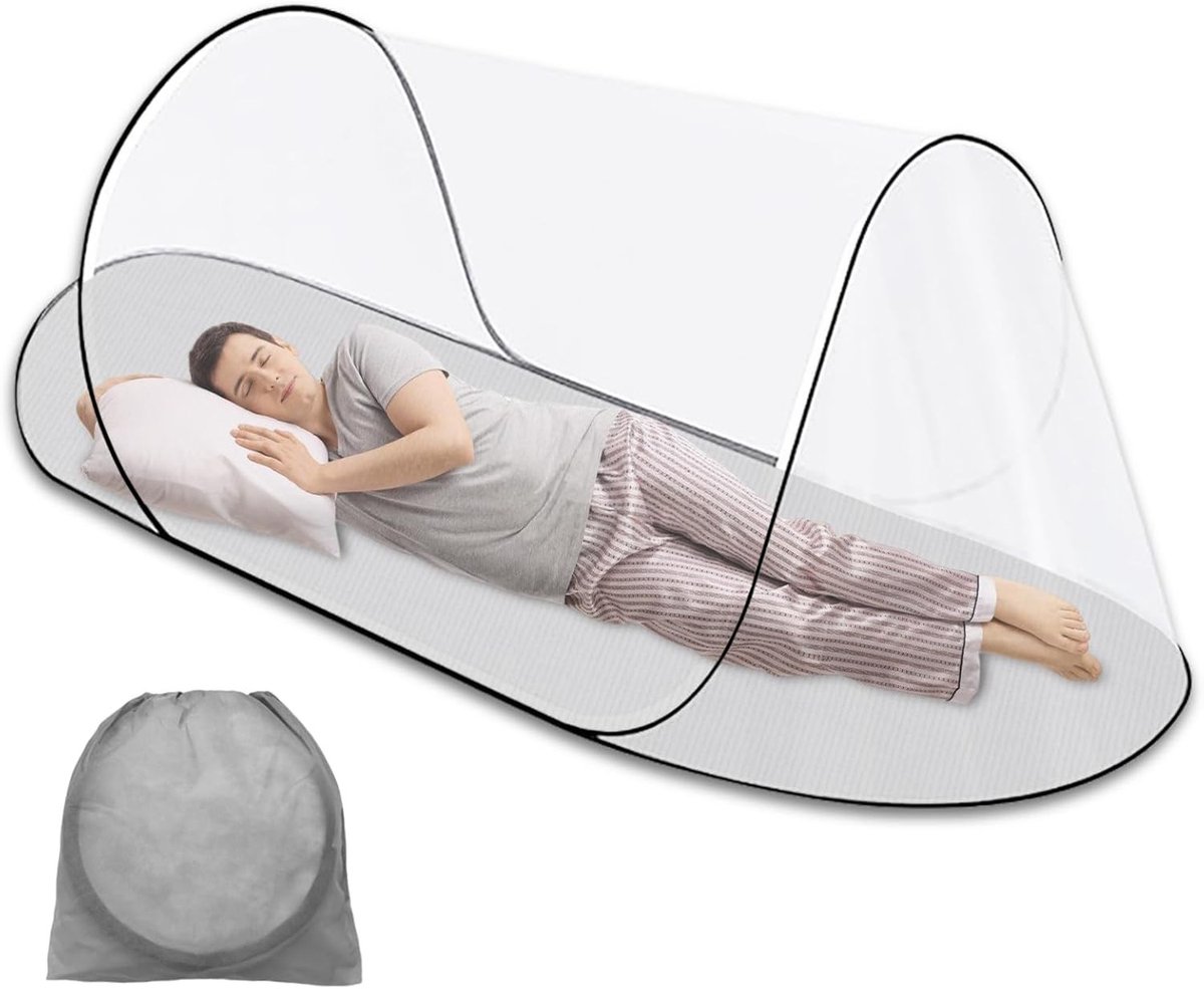 Pop-up Muggennet voor Camping en Reizen - Vouwbaar Mini Muggennet voor Bed en Hoofd, Bescherming tegen Muggen