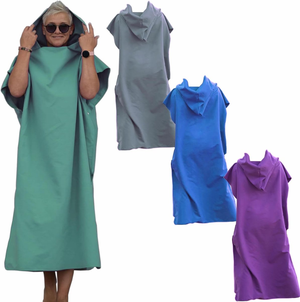 Microfibre surf poncho - unisex - sneldrogend - ideaal voor omkleden na het zwemmen - ShopVlot