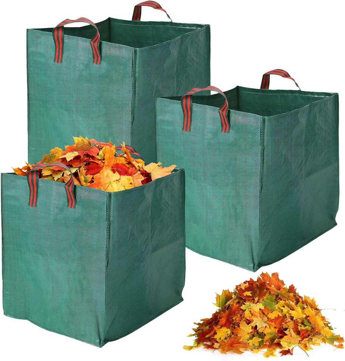 Tuinafvalzakken 125 l - robuust polypropyleen - stevige handvatten - perfect voor tuinafval - ShopVlot