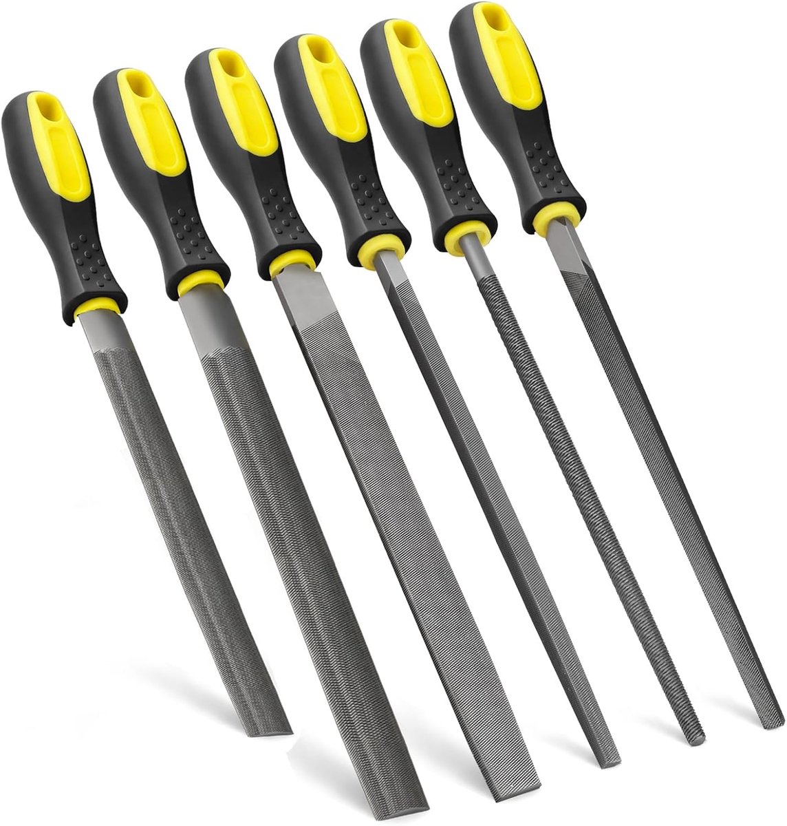 Houtvijl set 6 stuks - 20 cm metalen vijlen - gehard staal - ideaal voor hout en metaal slijpen - ShopVlot