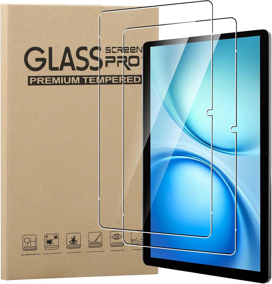 MEMELOKA Gehard glas voor DOOGEE Tab G5 10 inch, 2 stuks hardheid 9H, krasbestendig, HD [anti-vingerafdruk] [zonder - ShopVlot