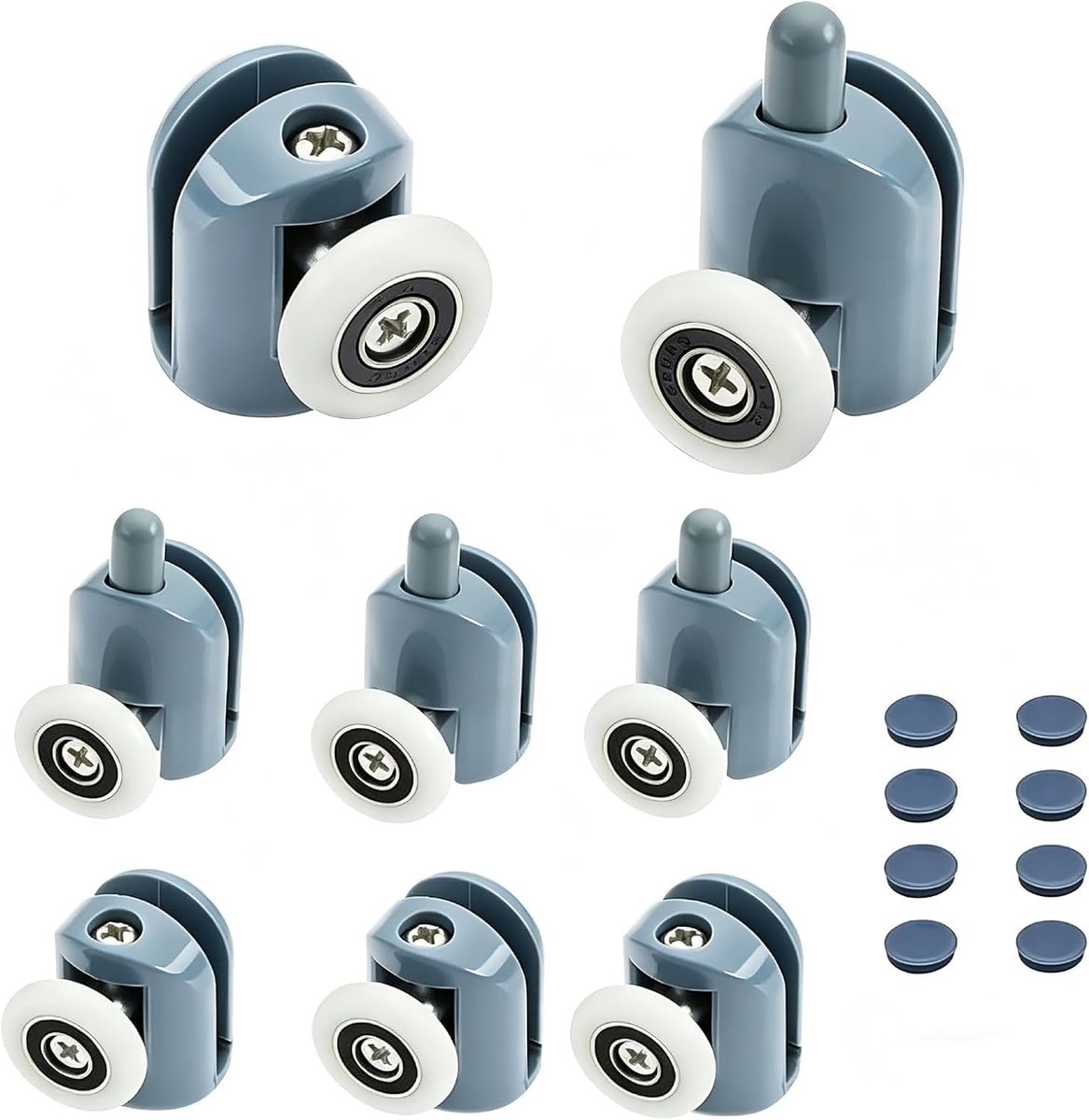 Set of 8 Single Shower Door Rolls/Walking/Wheels/Pulleys Wheel 20mm Diameter Replacement Parts - ShopVlot