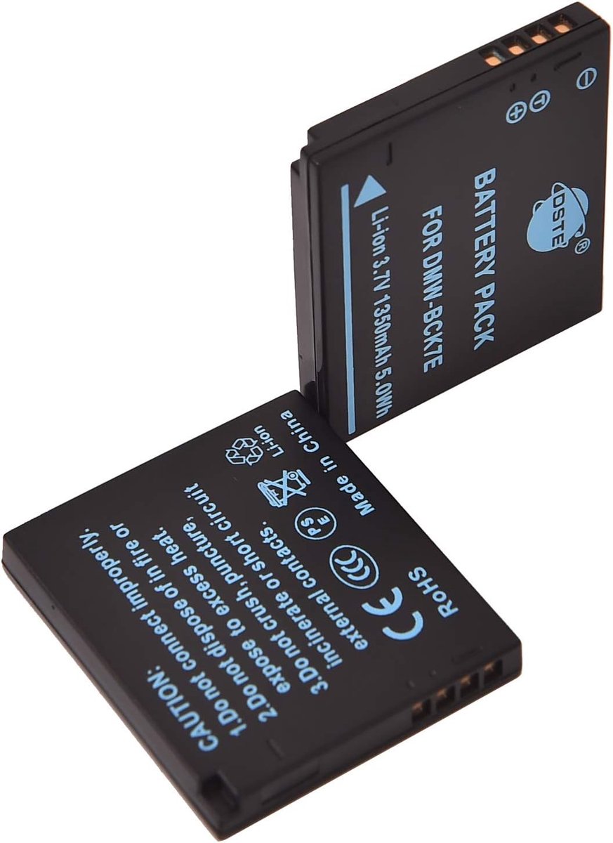DSTE 2PCS DMW-BCK7 Battery Compatible with Panasonic DMC-FH5 DMC-FH25 DMC-FP5 DMC-FP7 DMC-FS16 DMC-FS18 - ShopVlot