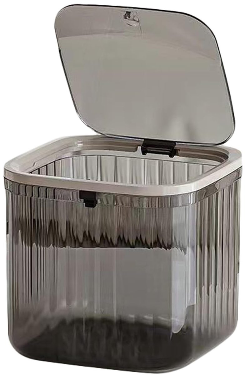 Mini Desktop Trash Bin, Mini Table Trash Bin, Mini Car Waste Bin, Desk Trash Can Transparent, High Look, for Office - ShopVlot