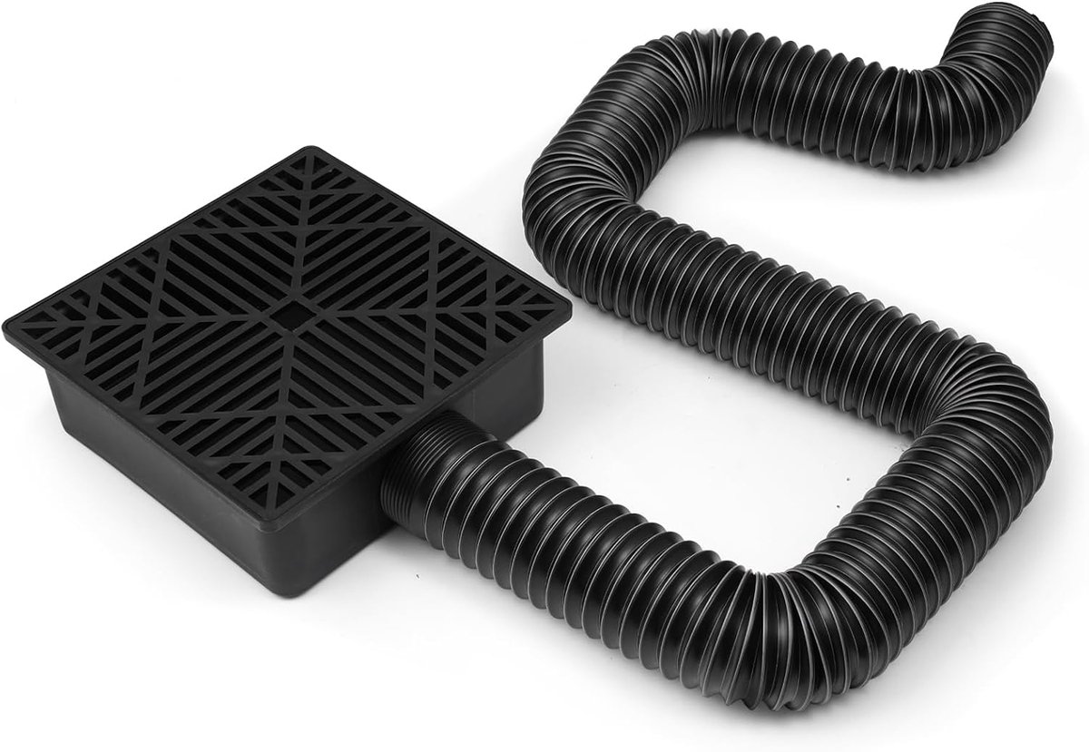 Afvoer, flexibele gootverlenging, regenwaterblik, regenwaterafvoer, dakgoot, afvoerverlenging van 40 tot 155 cm, voor - ShopVlot