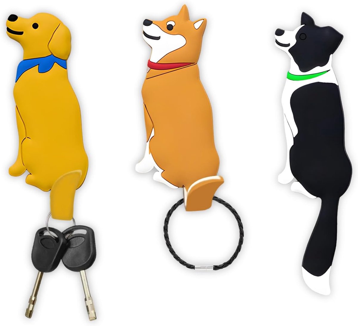 Hundewardrobe,3pcs Key Hooks Keyboard Without Drilling Magnets Key Holder Wall Hooks Self Adhesive Key Hooks Without - ShopVlot
