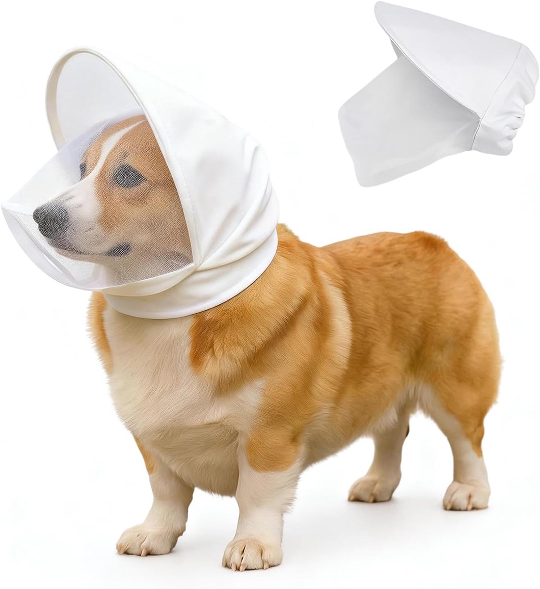 Muilkorf voor kleine honden, muilkorf, anti-gifaas, huisdierenmasker, zacht mesh, muilkorf, voorkomt kauwen, bijten - ShopVlot