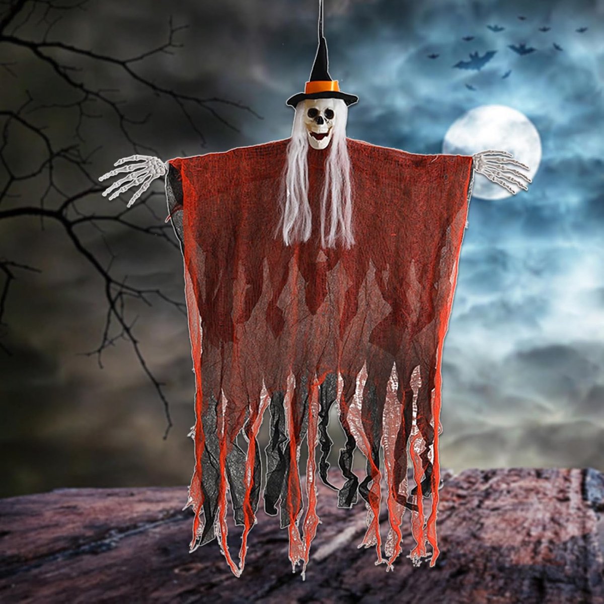 Halloween Hanging Decorations, Hanging Skeleton Spirit Halloween Decorations, Halloween Decoration Horror Hanging - ShopVlot