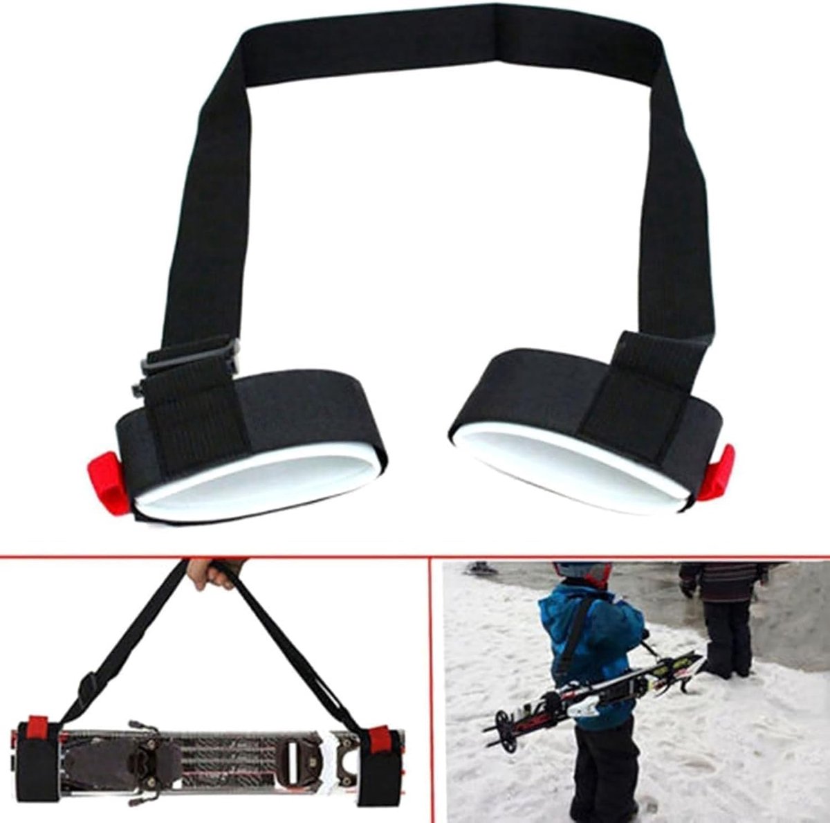 Ski Belts Ski Belts Ski Rack Sledge Accessories Adjustable Snowboard Shoulder Strap (Color : 3pcs/a) - ShopVlot