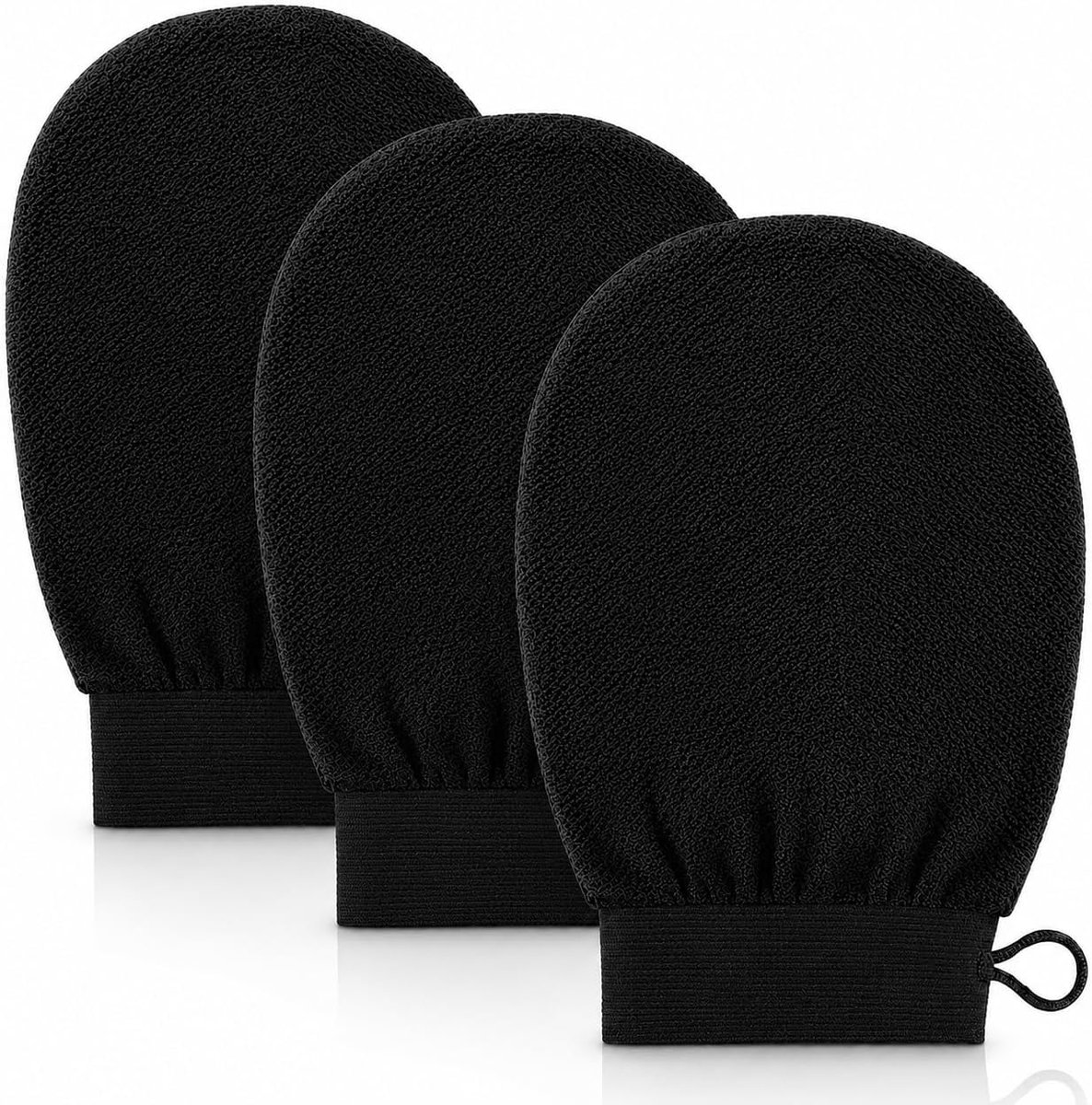 3 stuks peelinghandschoenen, diepe huid, peelinghandschoenen, loofah, peeling, dode huid, doucheaccessoires voor dames - ShopVlot