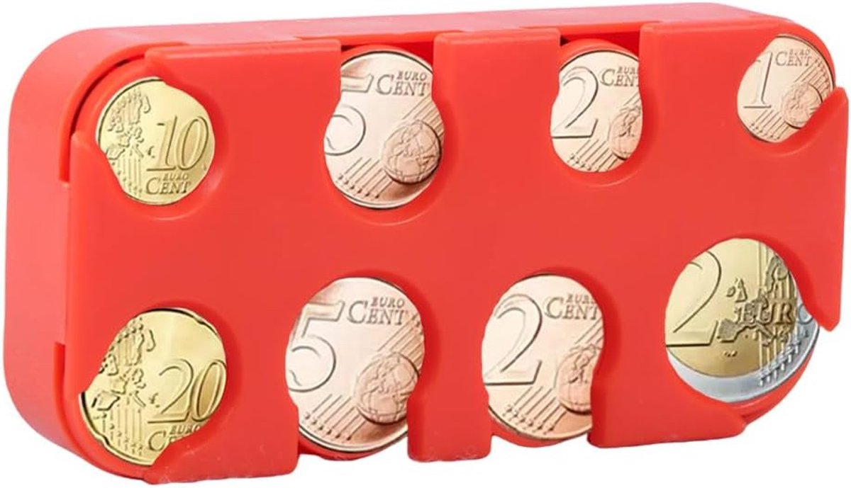 Coin Storage, Coin Storage, Euro Coin Holder, Coin Sorter, Coin Dispenser, Coin Box, for Car, Taxi, 8 Compartments - ShopVlot