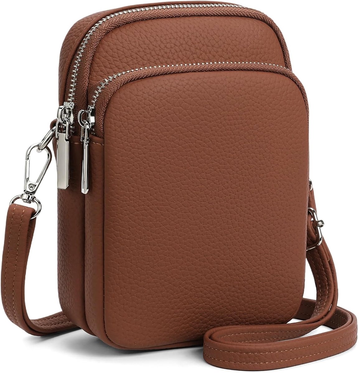 SENDEFN Mobiele telefoontas, schoudertas voor dames, van veganistisch leer, kleine handtas met verstelbare riem, voor - ShopVlot