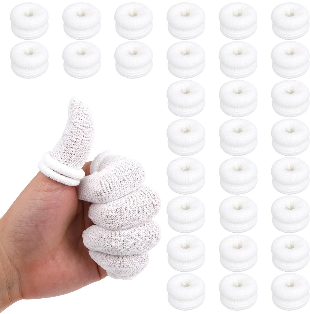 Solidchoice - 30 Stuks Elastische Vingerbandjes van Katoen