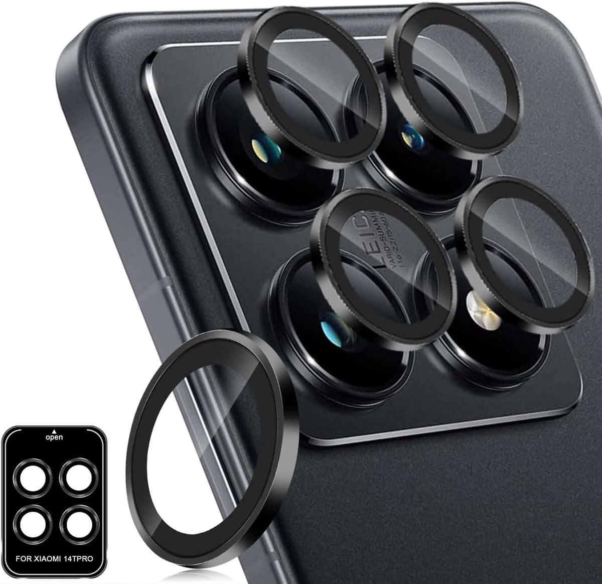Holilo Gepantserd glas camera beschermfolie voor Xiaomi 14T Pro camerabescherming, 1 set anti-kras 9H hardheid HD - ShopVlot
