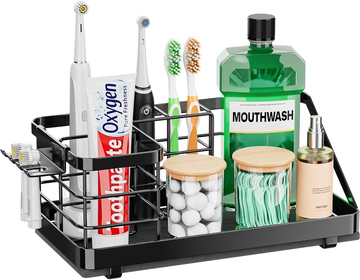 Toothbrush Holders Instant-Drying Organizer - Bathroom Countertop/Wall Mounted Electric Toothbrush Holder - ShopVlot