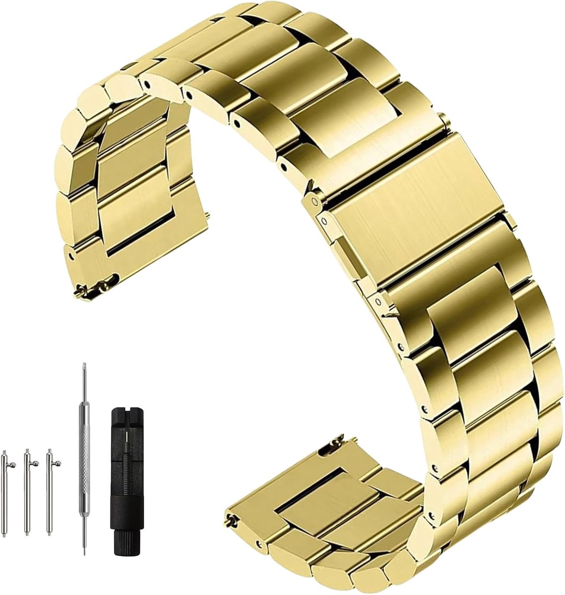 Stainless Steel Watch Bands 14mm 16mm 18mm 20mm 22mm 24mm Stainless Steel Bracelet Watch Band Metal Watchbands with - ShopVlot