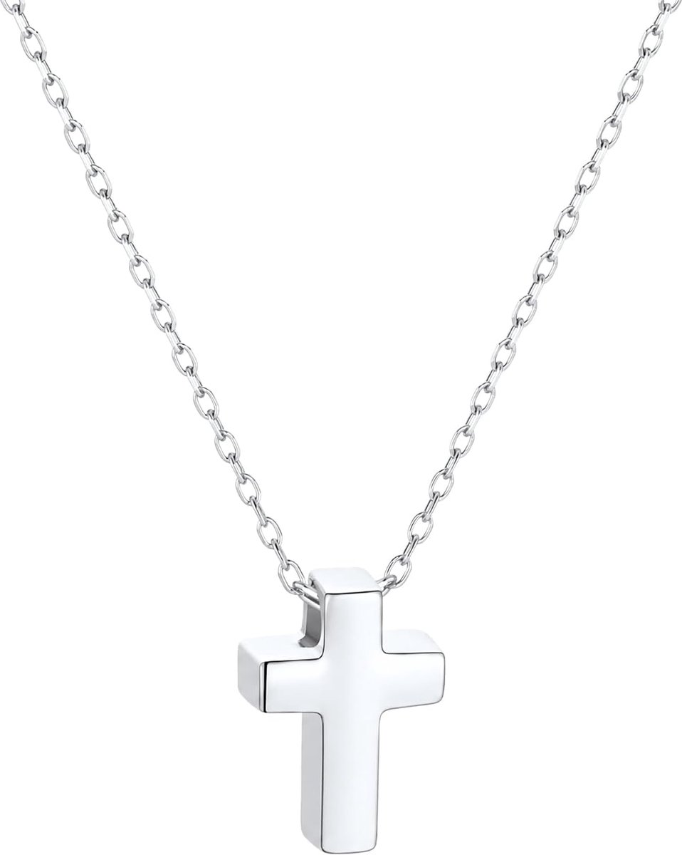 FindChic Kruisketting voor dames, eenvoudige ketting/2 lagen, verstelbare halsketting met kruishangers - ShopVlot