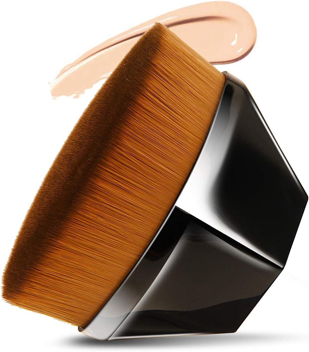 Flawless Foundation Makeup Brush, Endoto Kabuki Magic Face Brush Flat Top High-Density Multifunctional for Flawless - ShopVlot
