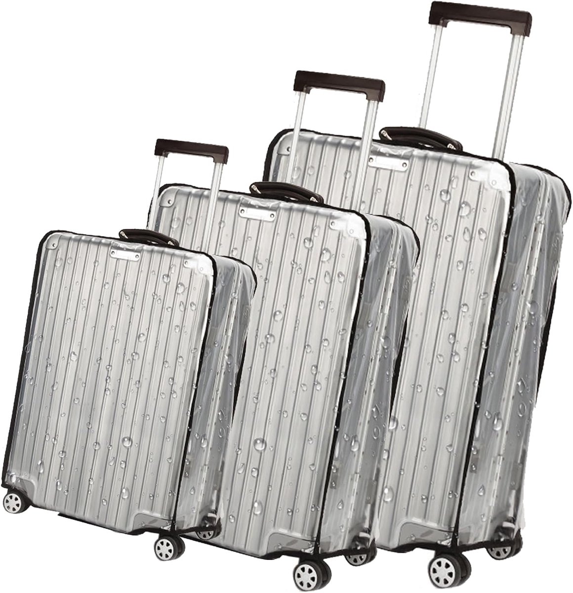 3 pieces 20, 24, 28 inch suitcase cover, suitcase cover, suitcase cover, PCC material, dustproof, waterproof, suitable - ShopVlot