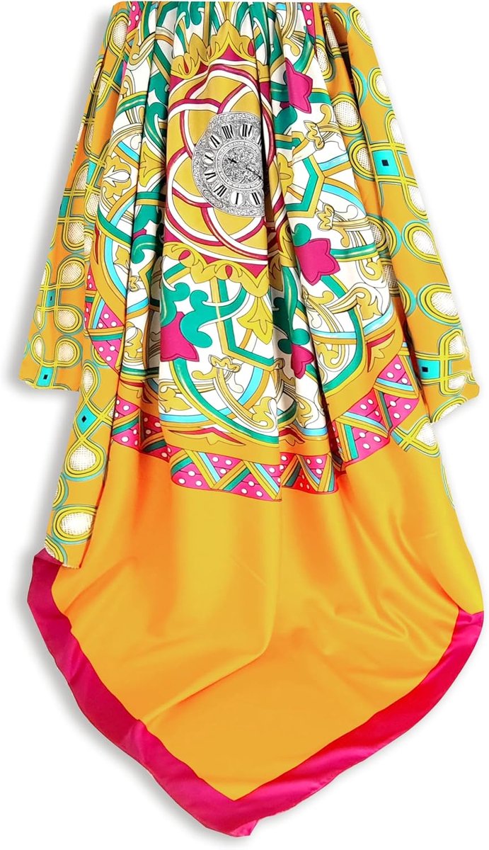 Women's scarf with eye-catching colourful pattern - neckerchief, headscarf, hijab - ShopVlot