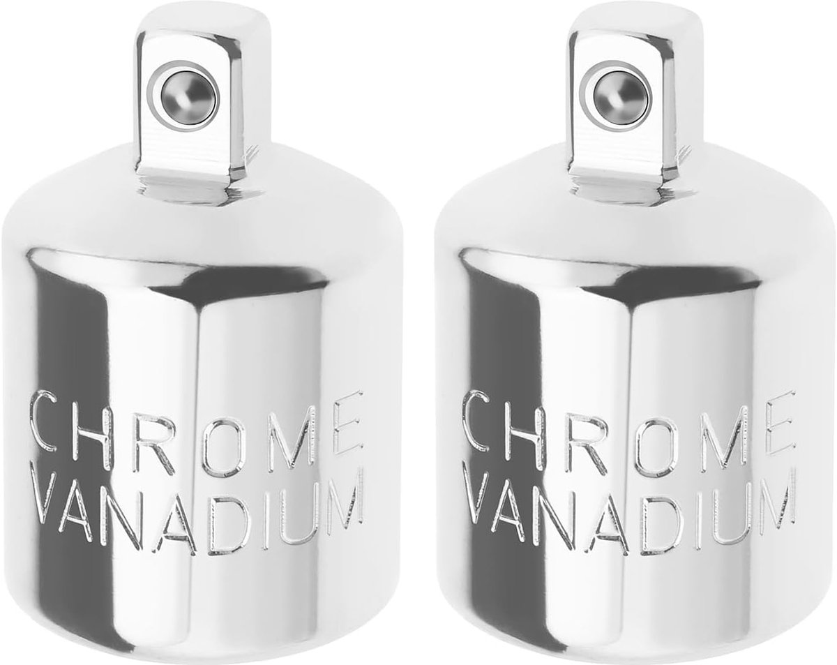 Socketadapter 1/2-Inch naar 1/4-Inch - Chrome Vanadium Staal - Duurzaam en Corrosiebestendig - Voor Industrie en Bouw - ShopVlot