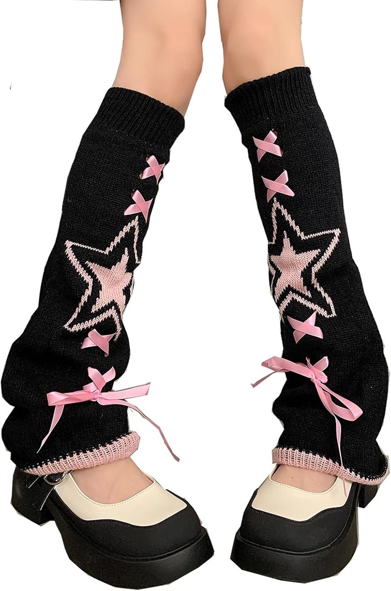 Legwarmers dames - losse gebreide stijl - kawaii roze - perfect voor cozy outfits - ShopVlot