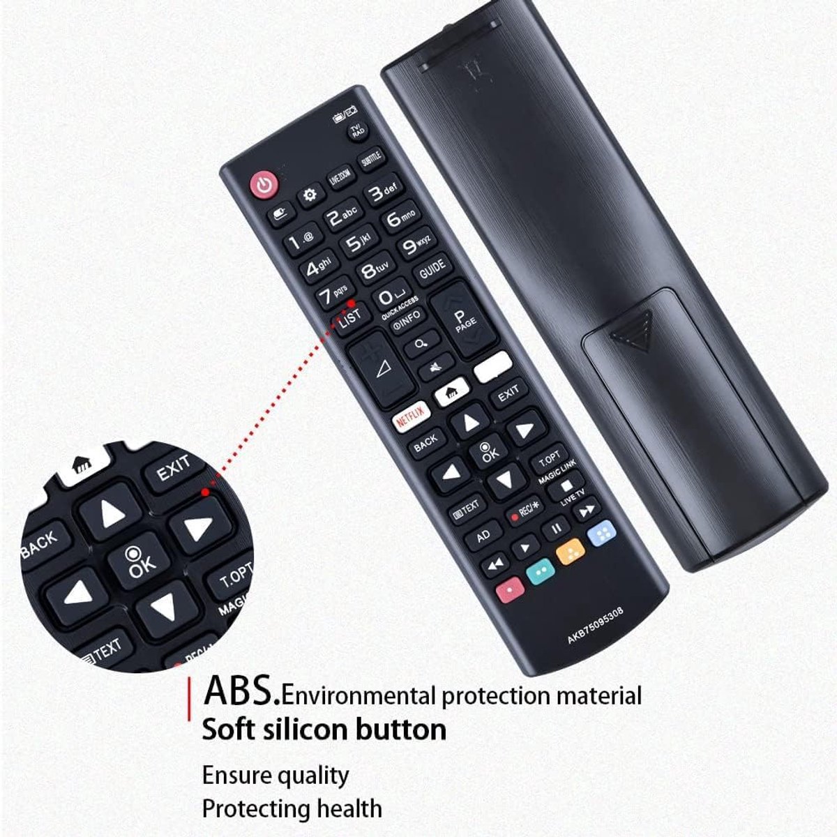 Vervangende afstandsbediening voor LG TV - universeel - geen programmering nodig - eenvoudig in gebruik - ShopVlot