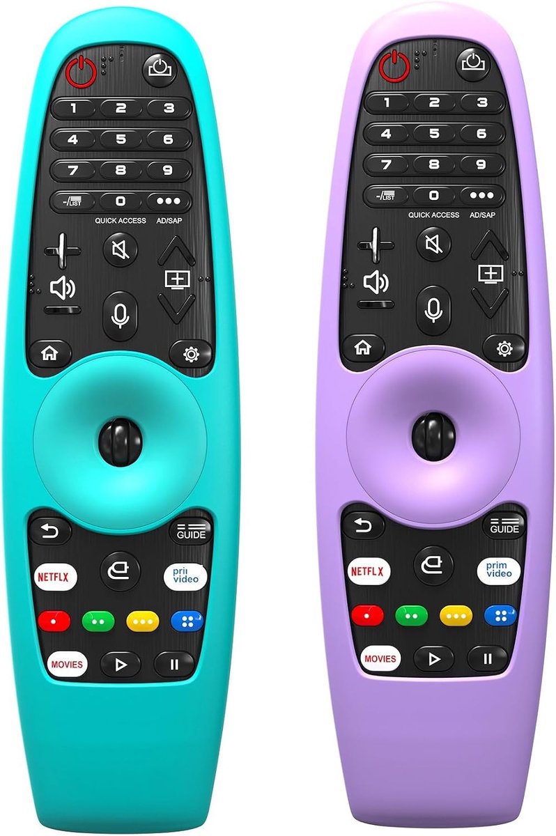 Siliconen beschermhoes afstandsbediening - helder blauw - lichtgevend - optimale bescherming voor LG Smart TV - ShopVlot